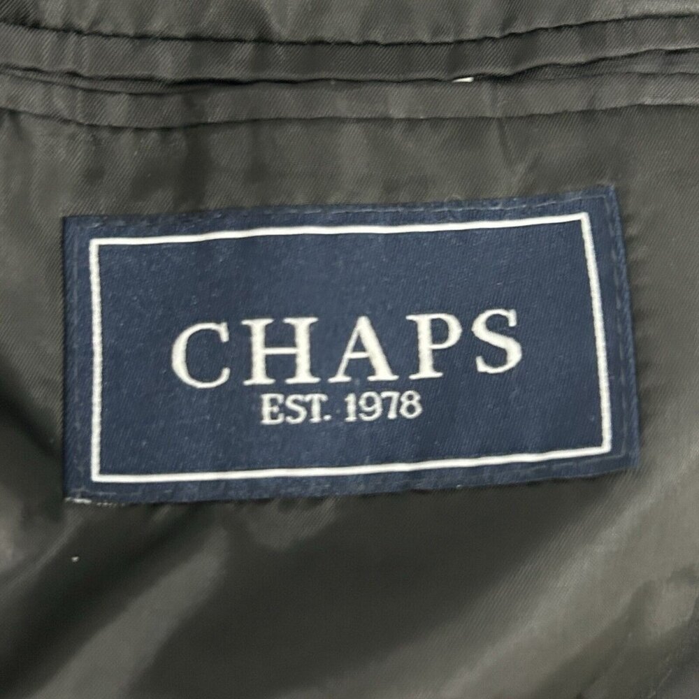 Chaps Solid Black 2 Button Single Vented Collared… - image 3